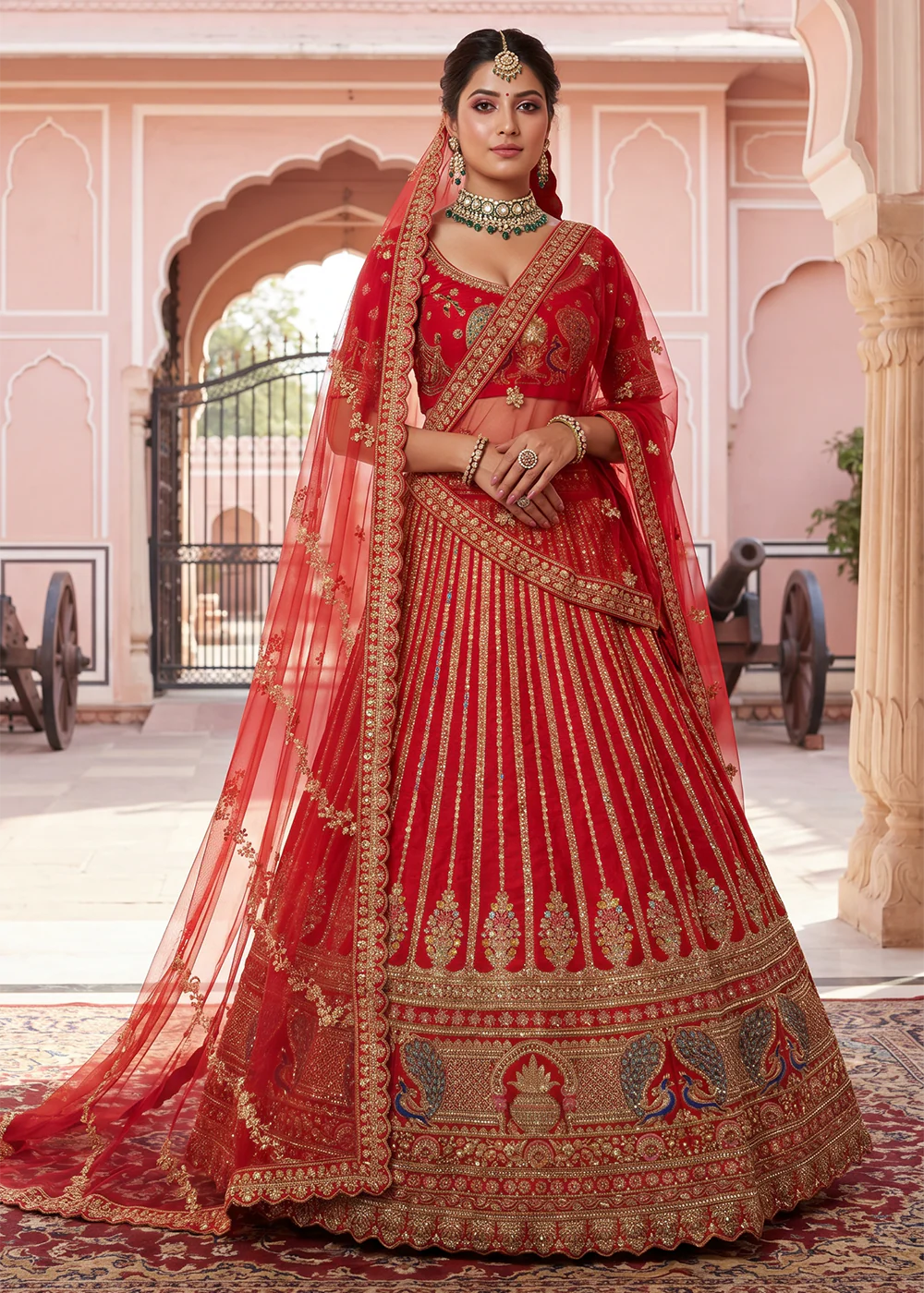 Red Bridal Lehenga Choli in Australia & New Zealand